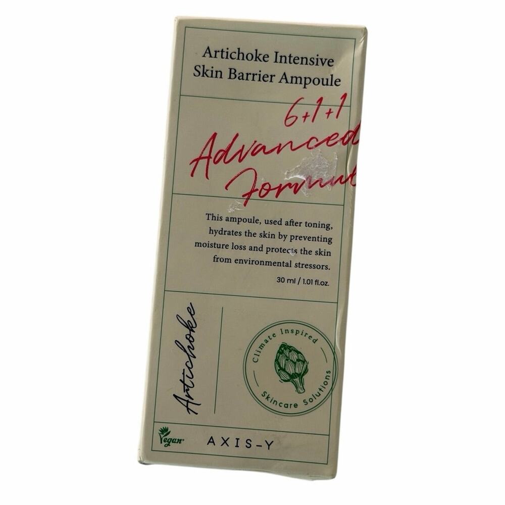 AXIS-Y Artichoke Intensive Skin Barrier Ampoule 30ml K-Beauty Serum New Sealed